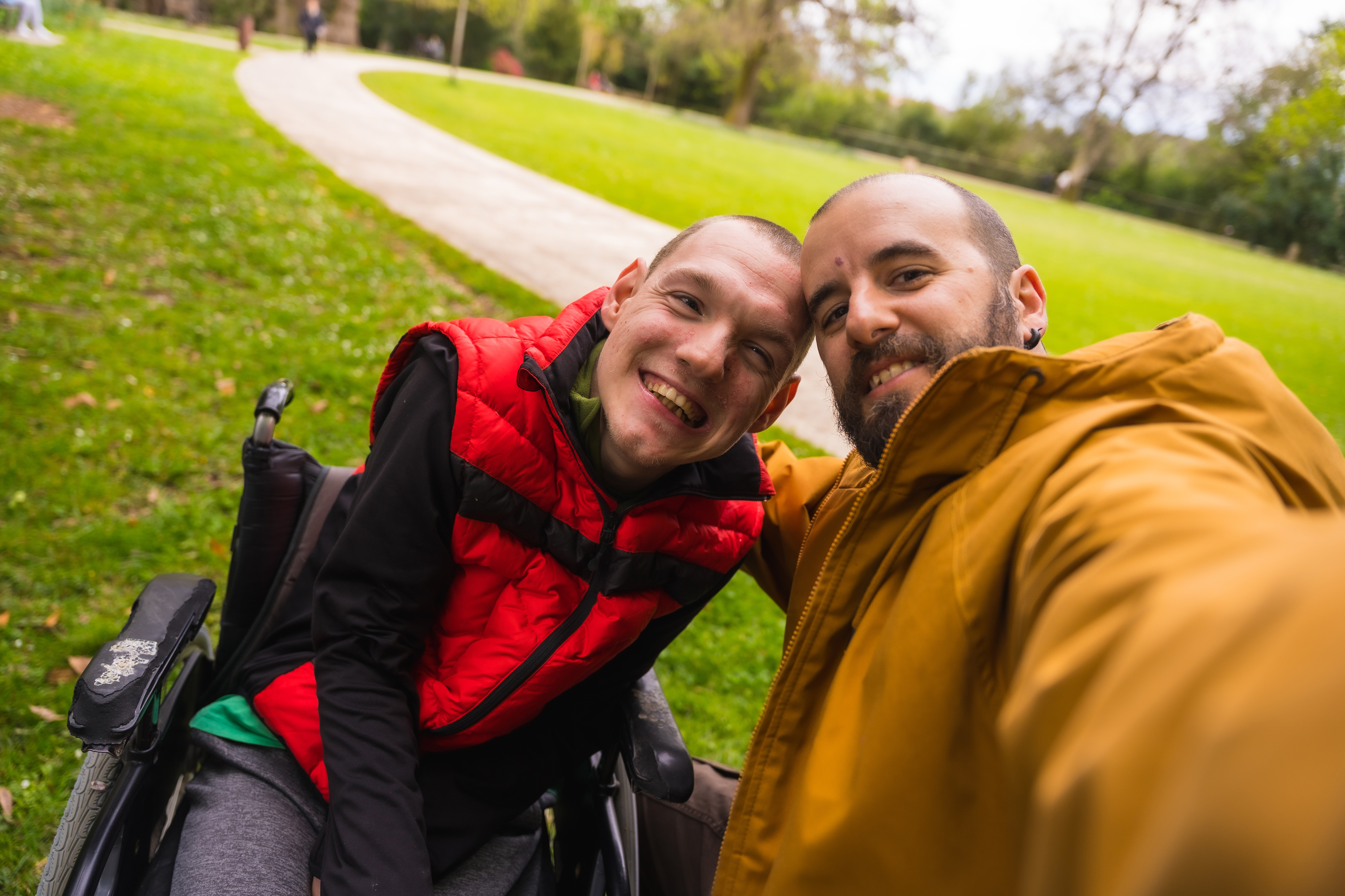 Friends in a park